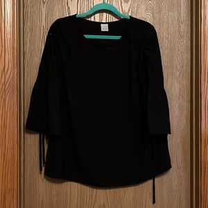 Black Bell Sleeve Top - Large